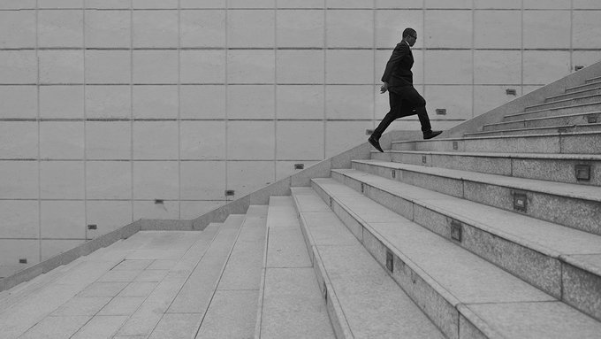 Man walking stairs