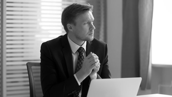 Businessman at the desk